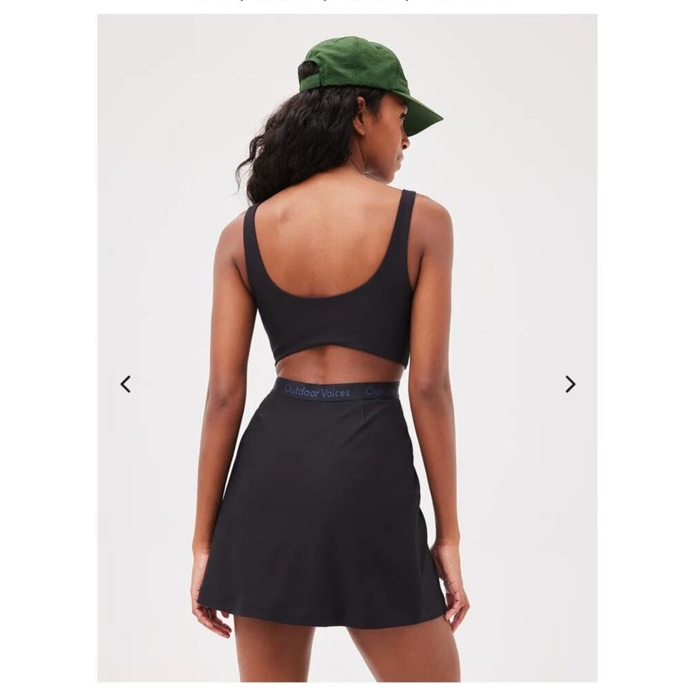 NWT OV Outdoor Voices Court Dress cutout back with shorts - LARGE - black -LARGE - Picture 5 of 8